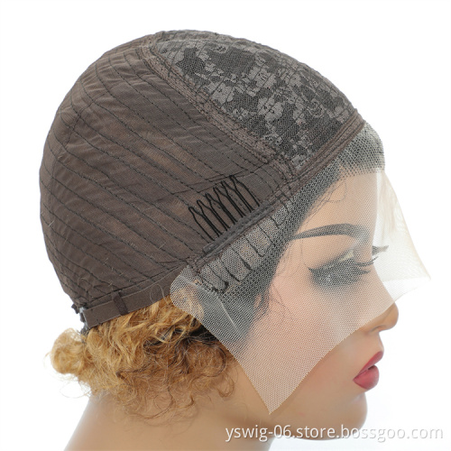 New Design Natural Color 1b/27# Short Pixie Brazilian Bob Cut Wig for Women